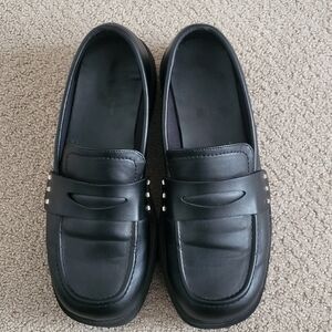 Call it spring black chunky loafers W 8.5